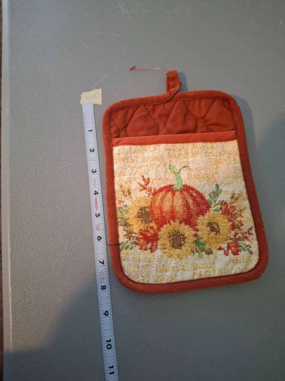 Fall Pumpkin Sunflower Potholder Autumn Thanksgiving Farmhouse Cottagecore Decor